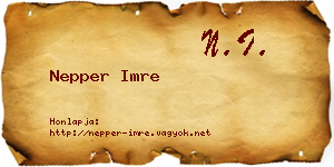 Nepper Imre névjegykártya